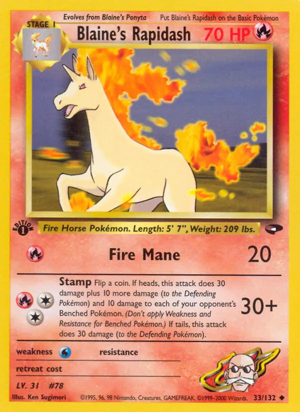 Blaine's Rapidash #33/132