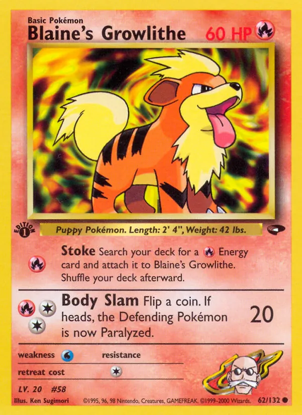 Blaine's Growlithe #62/132