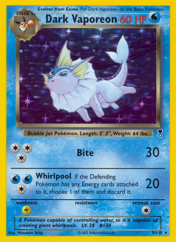 Dark Vaporeon #9/110