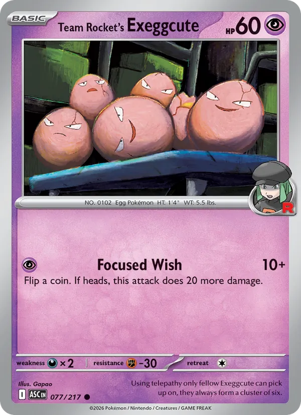 Team Rocket's Exeggcute #077/217