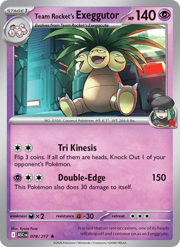 Team Rocket's Exeggutor #078/217