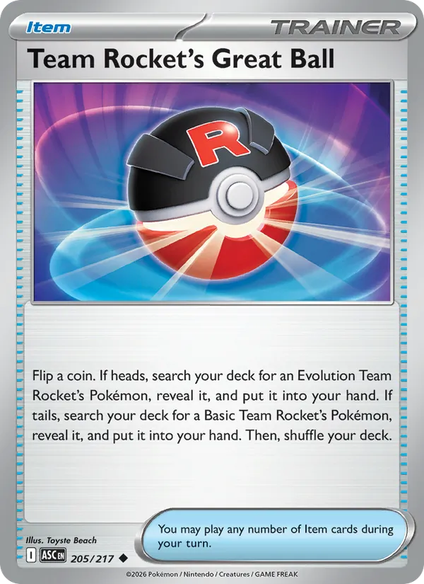 Team Rocket's Great Ball #205/217