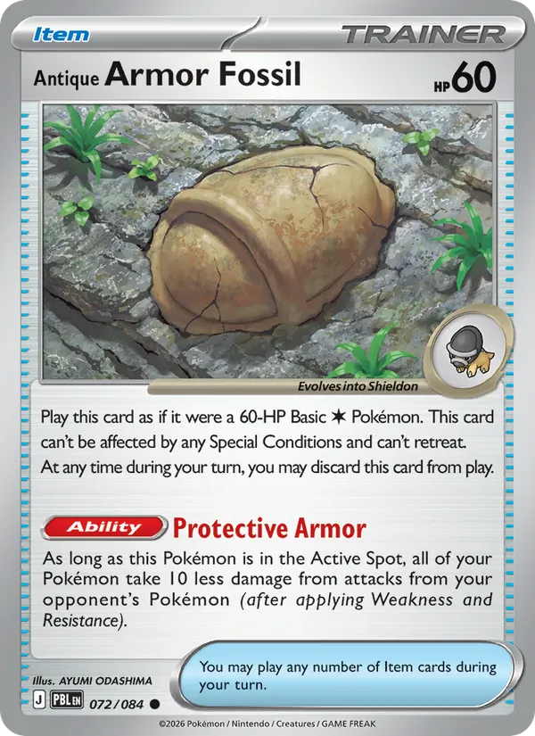 Antique Armor Fossil #072/84