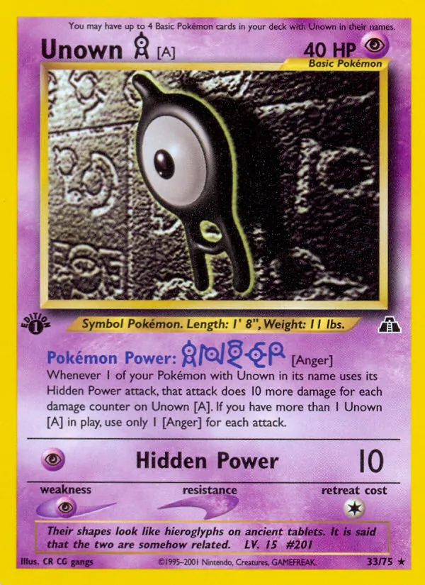 Unown [A] #33/75