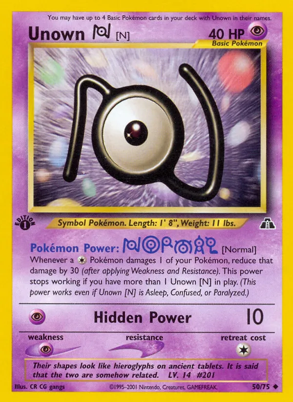 Unown [N] #50/75