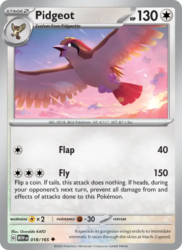 Pidgeot #018/165