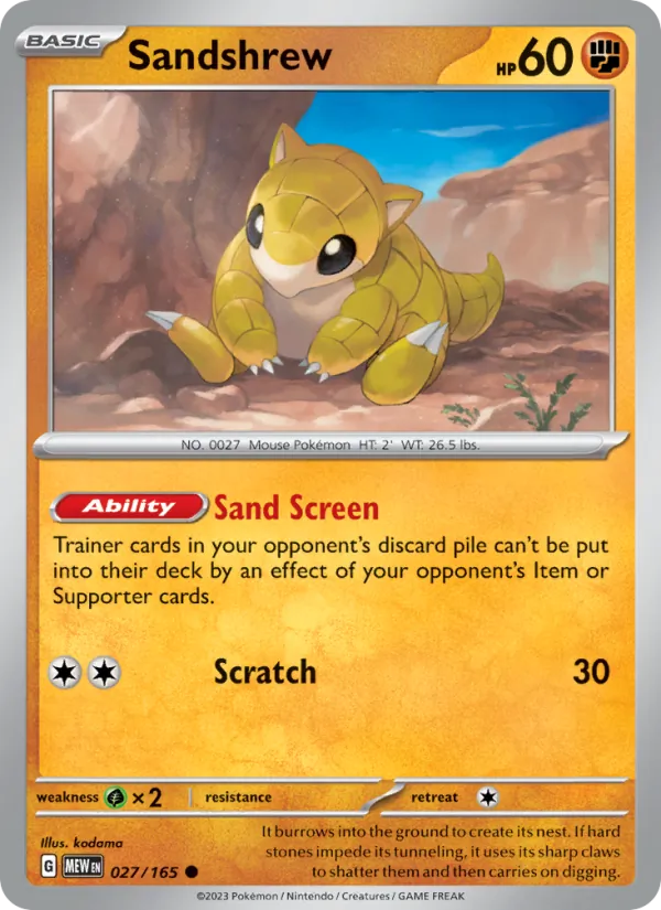 Sandshrew #027/165