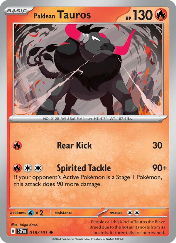 Paldean Tauros #018/191