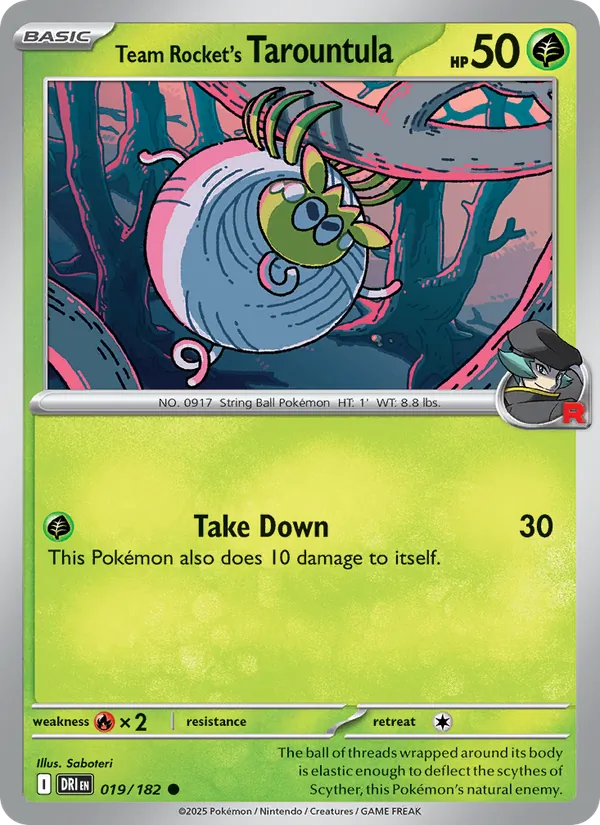 Team Rocket's Tarountula #019/182