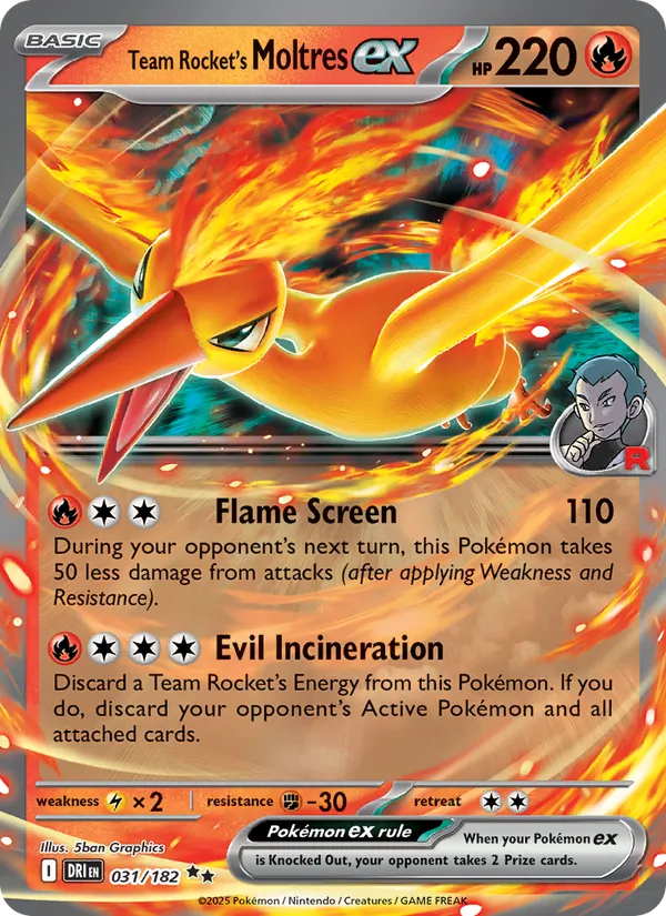 Team Rocket's Moltres ex #031/182