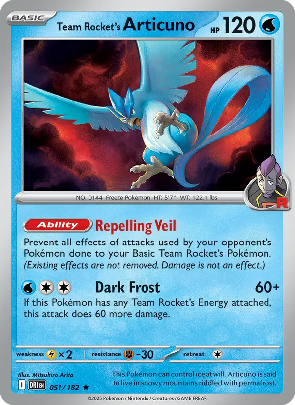 Team Rocket's Articuno #051/182