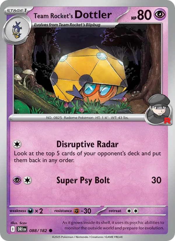 Team Rocket's Dottler #088/182