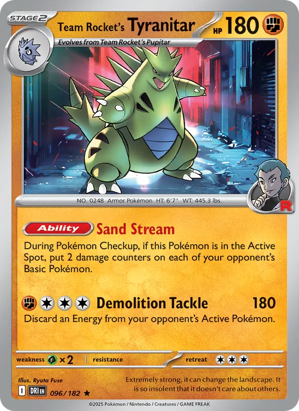 Team Rocket's Tyranitar #096/182