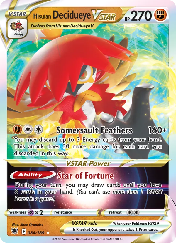 Hisuian Decidueye VSTAR #084/189