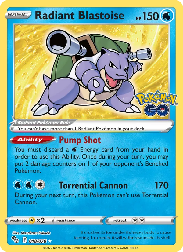 Radiant Blastoise #018/78