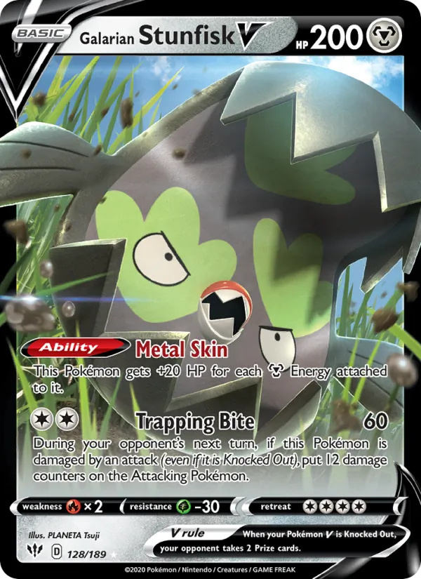 Galarian Stunfisk V #128/189