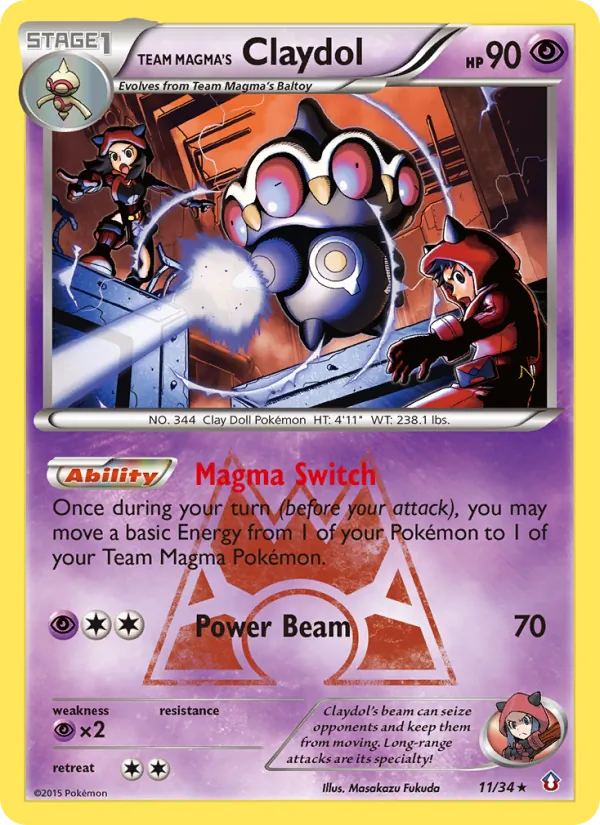 Team Magma's Claydol #11/34