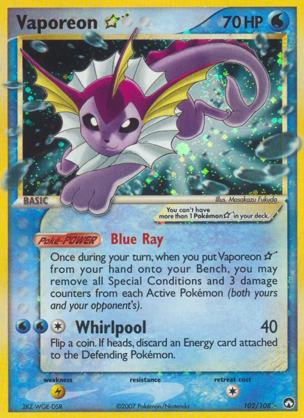 Vaporeon ☆ #102/108