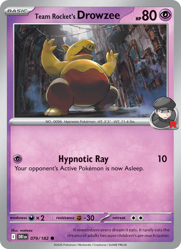 Team Rocket's Drowzee #079/182